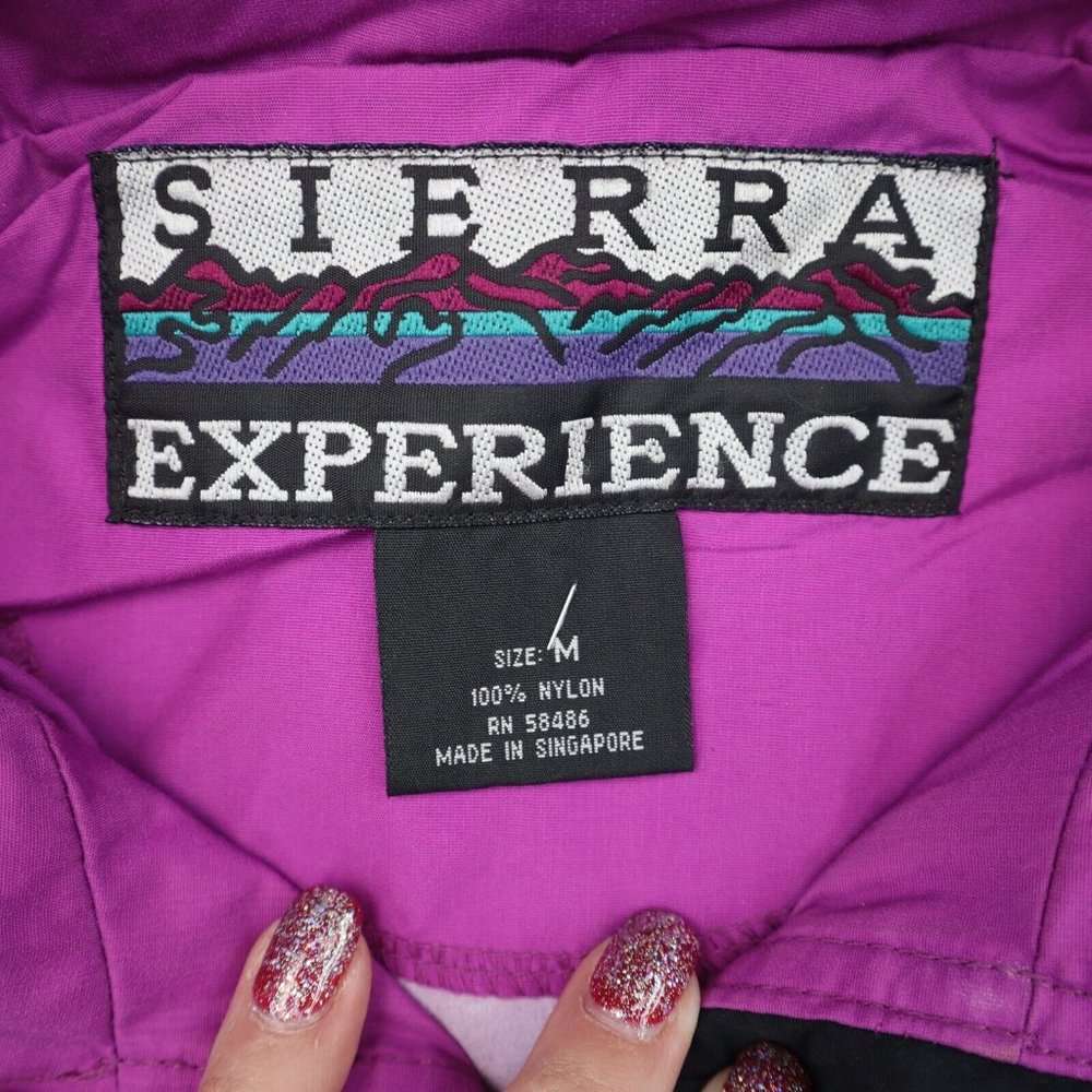 Sierra Experience Jacket Womens M Purple Long Sleeve Hooded Windbreaker - Picture 2 of 16